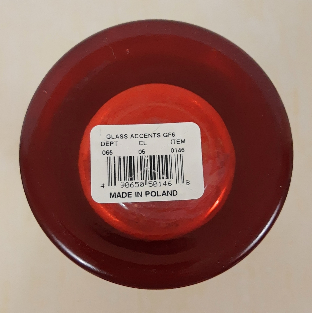 LSA International Red Mouthblown Vase Made in Poland - Picture 4 of 4